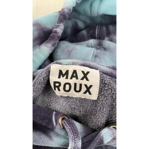 Max Roux Unisex Tie-Dye Hooded Pullover Blue Purple Casual Relaxed Fit XL